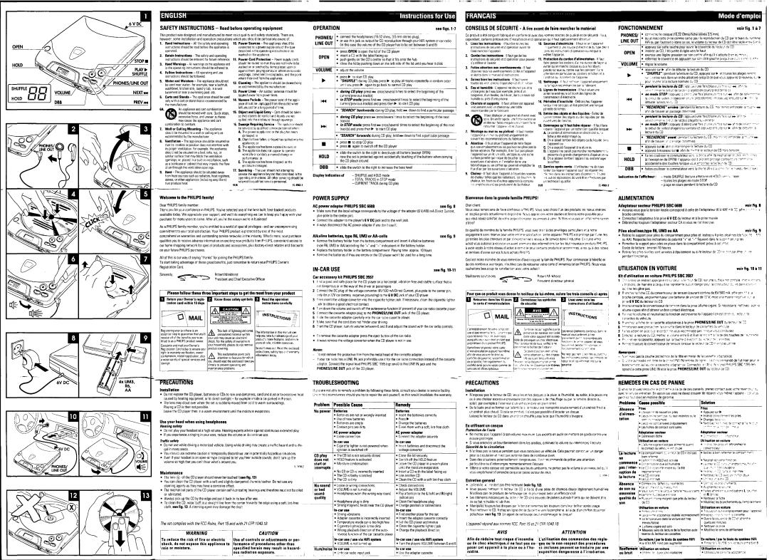 Philips AZ6833 manual 