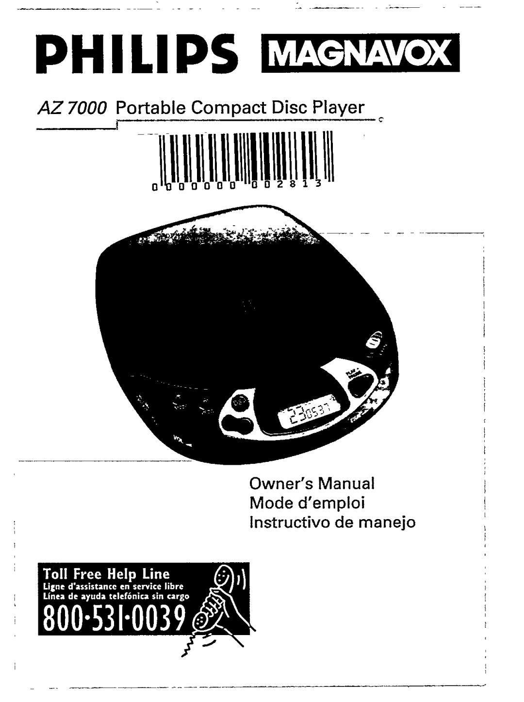 Philips AZ7000 manual 