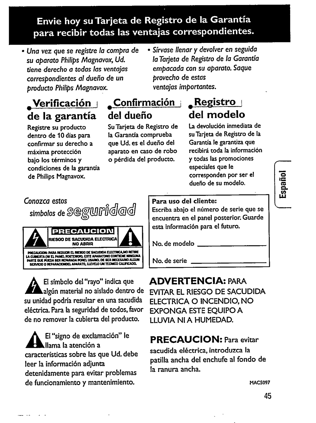 Philips AZ7000 manual 