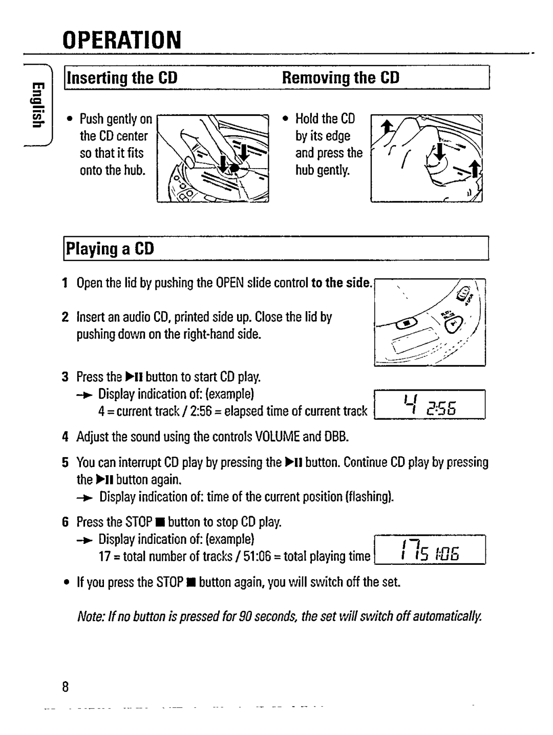 Philips AZ7260/00 manual 