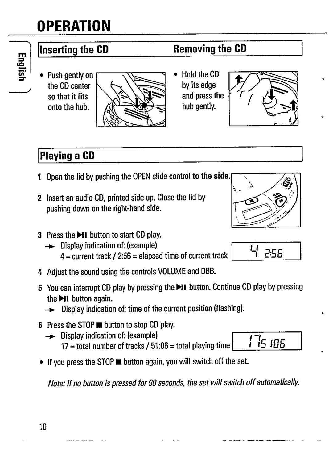 Philips AZ7262/05 manual 