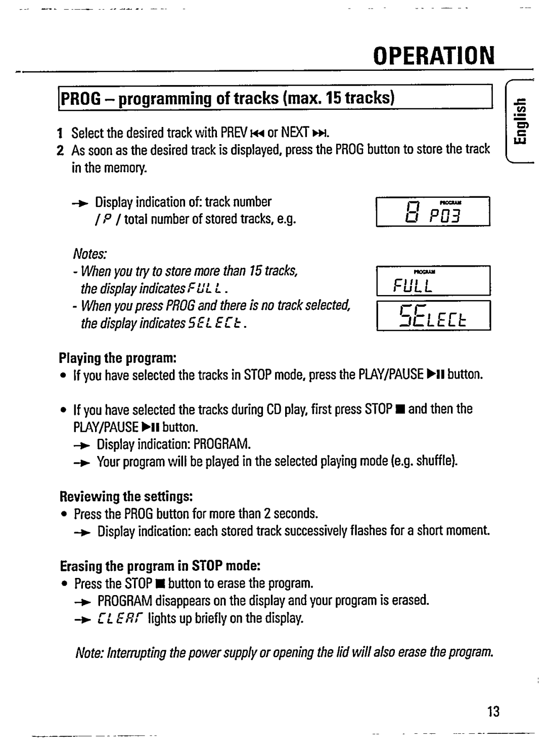 Philips AZ7265 manual 