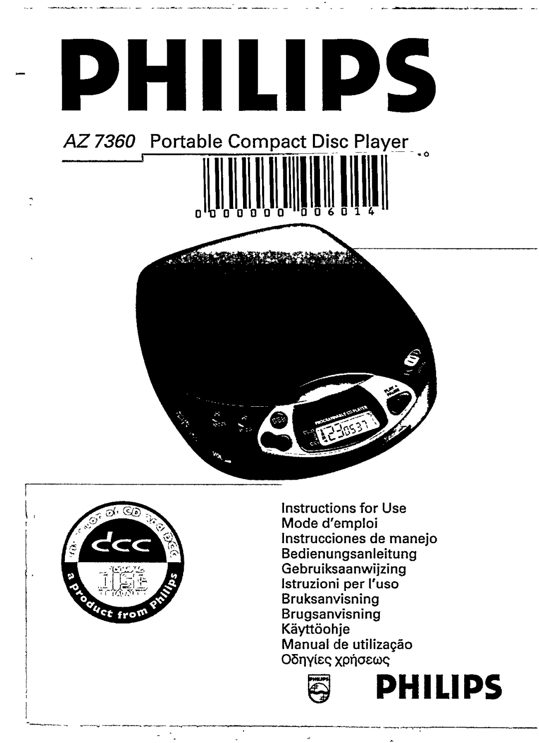 Philips AZ7360 manual 