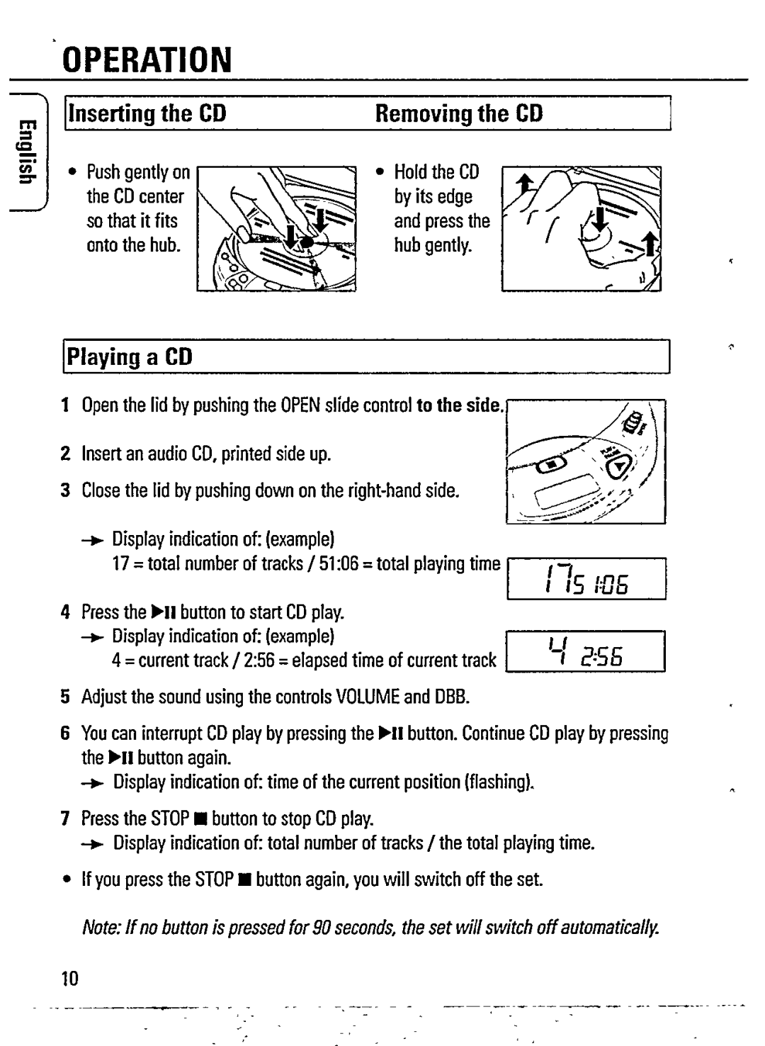 Philips AZ7360/00 manual 