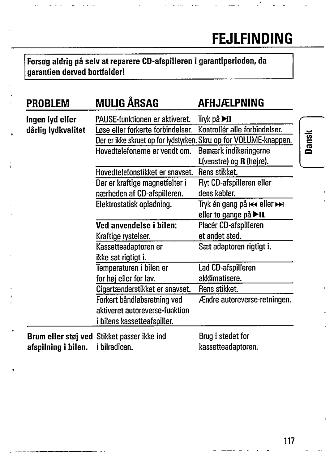 Philips AZ7372 manual 