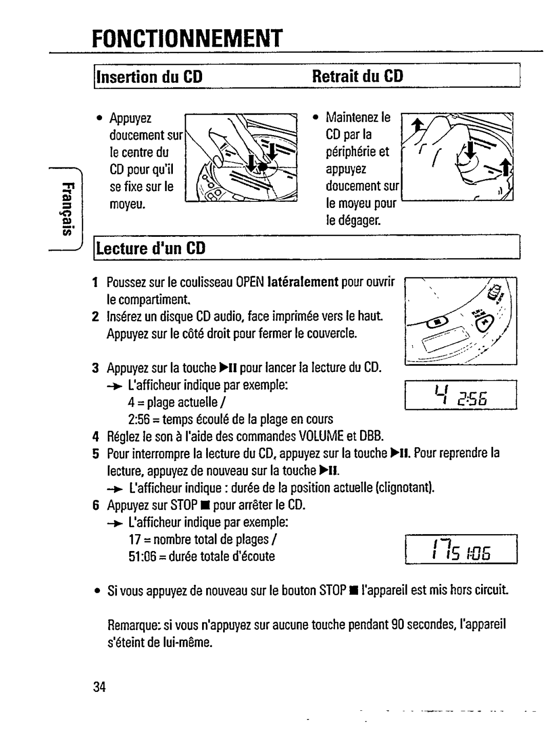 Philips AZ7433 manual 