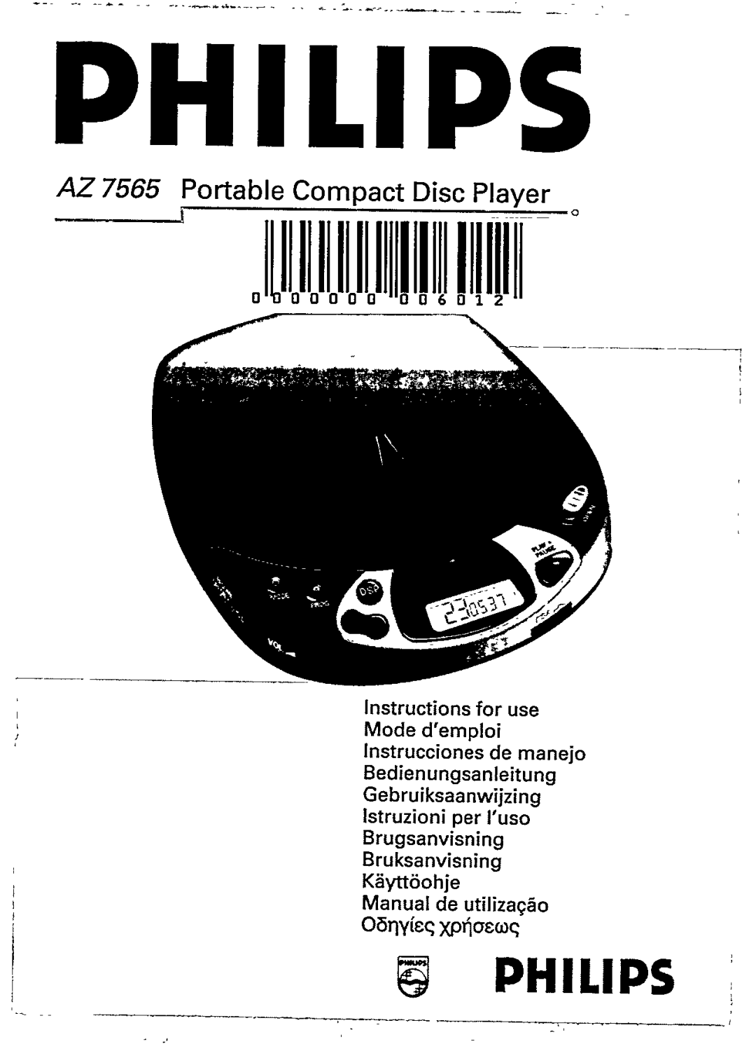 Philips AZ7565/05 manual 