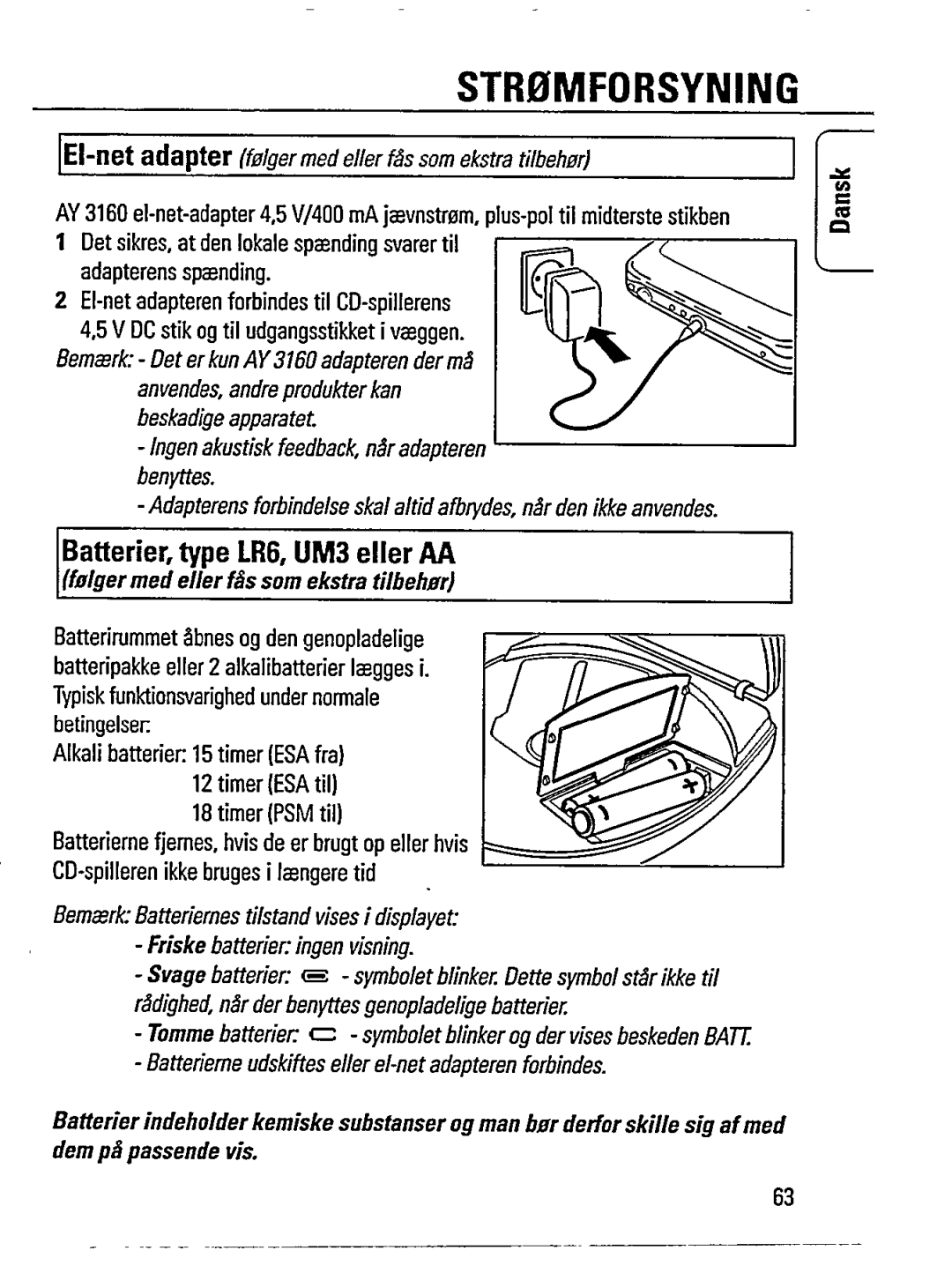 Philips AZ7595, AZ7594 manual 