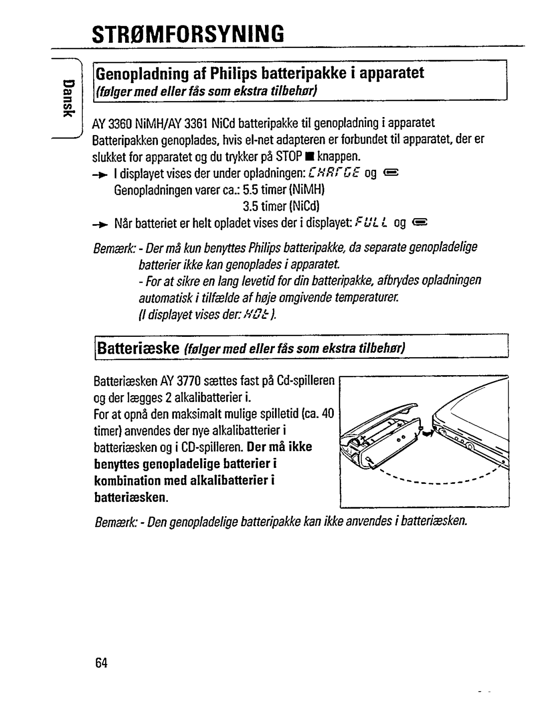 Philips AZ7594, AZ7595 manual 