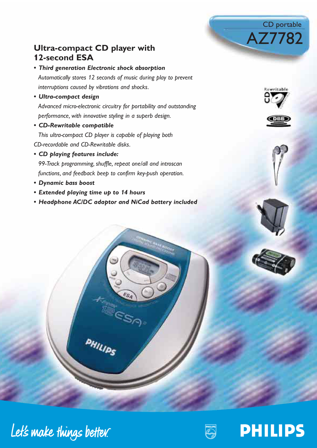 Philips AZ7781 manual AZ7782 