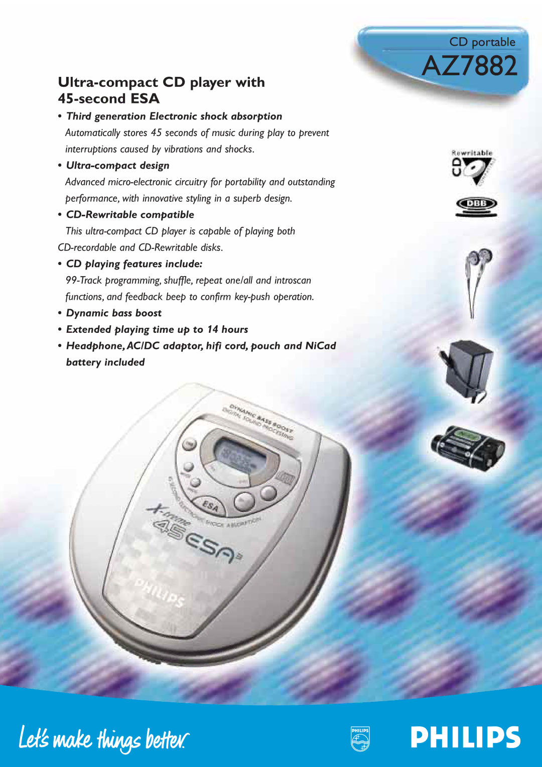 Philips AZ7881 manual AZ7882 