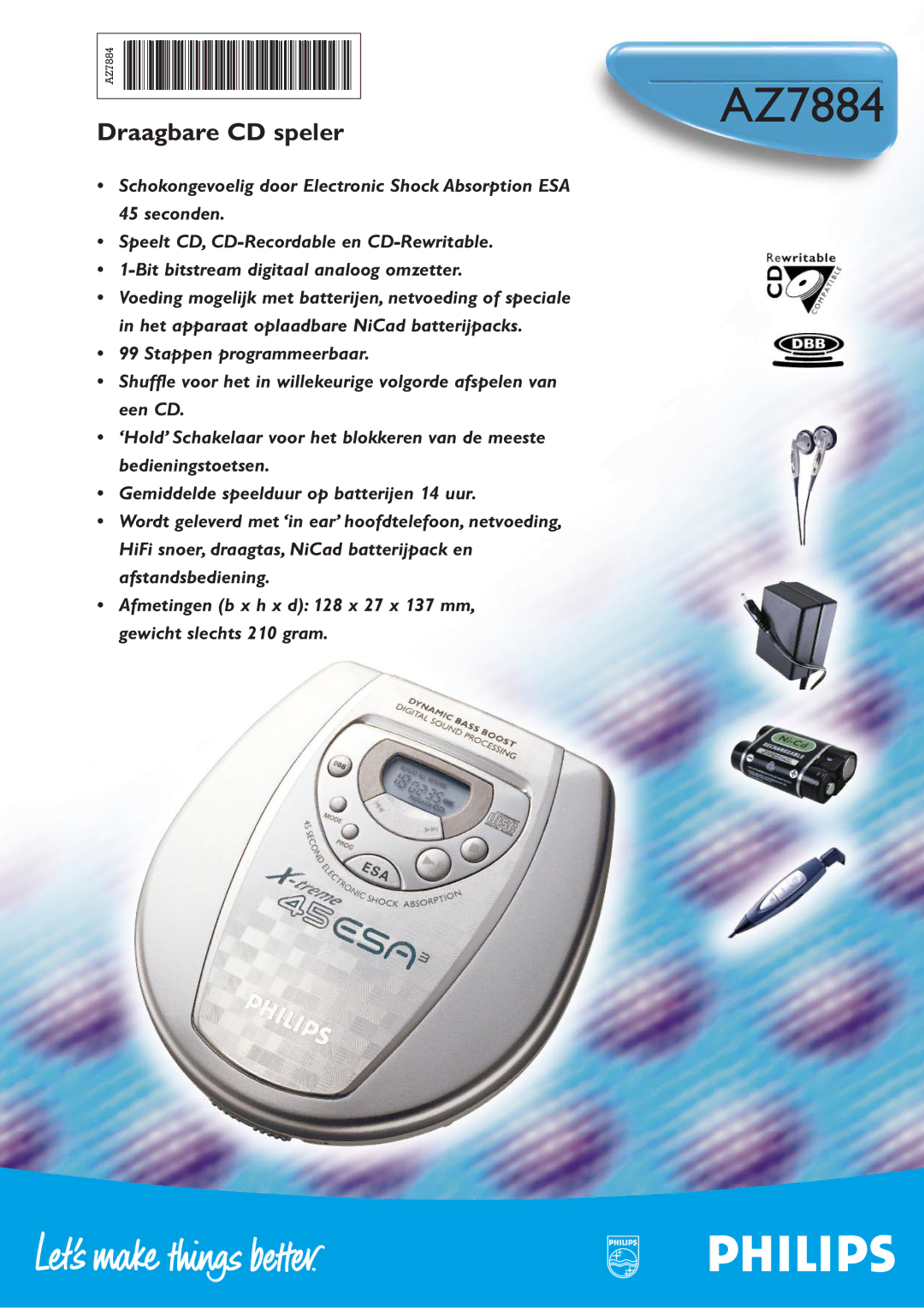 Philips AZ7884 manual 