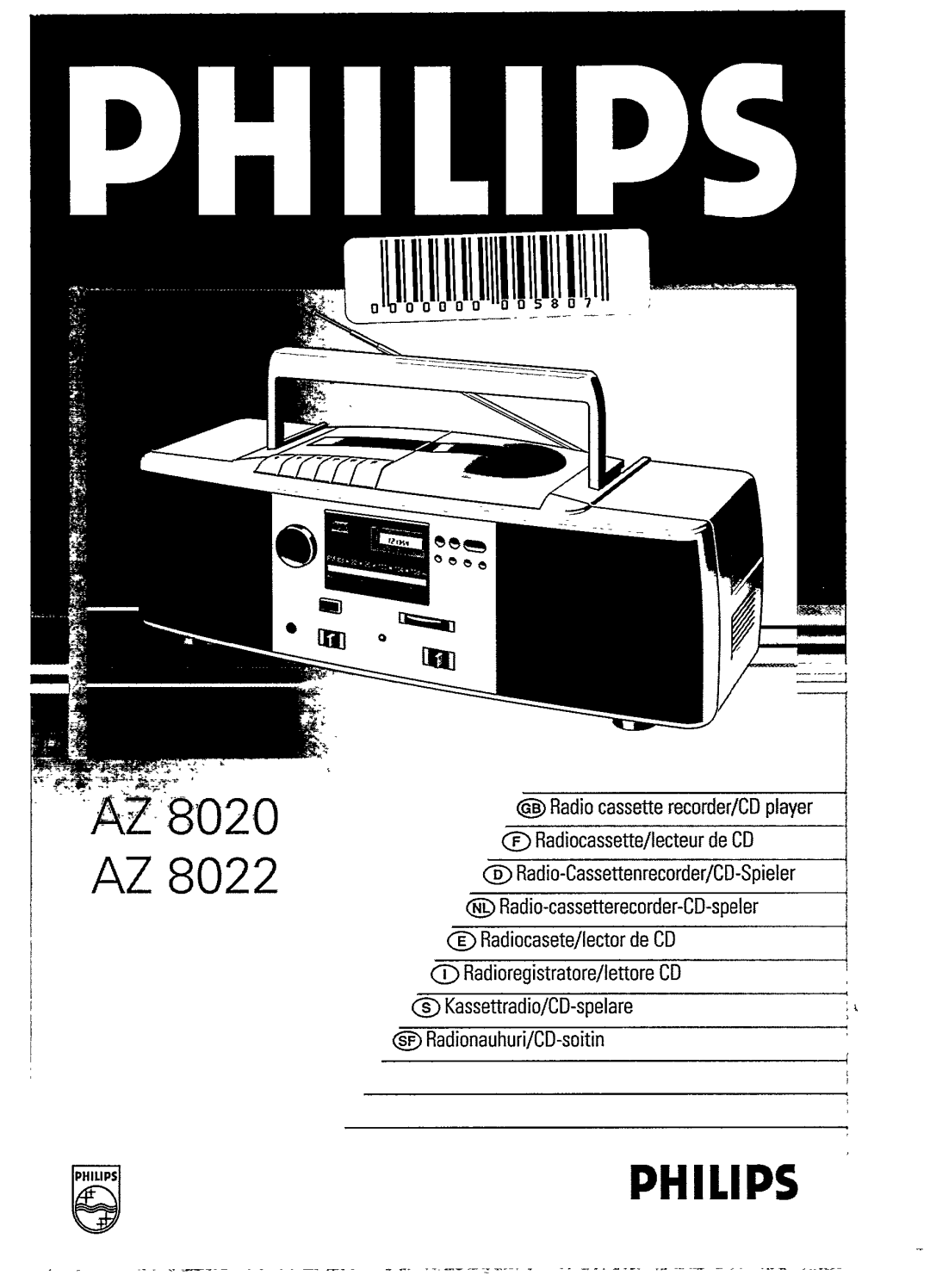 Philips AZ 8022, AZ8020 manual 