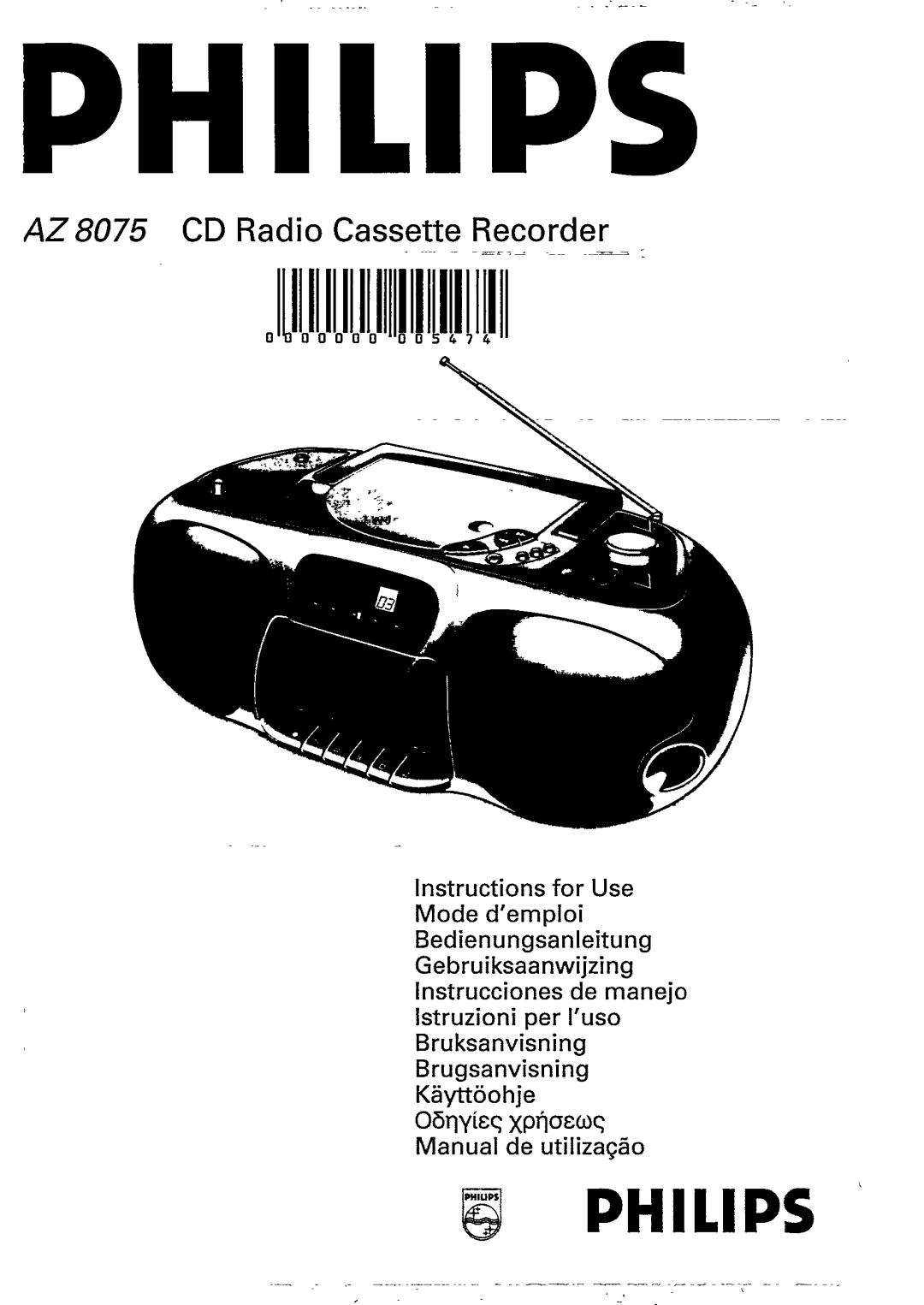 Philips AZ8075 manual 