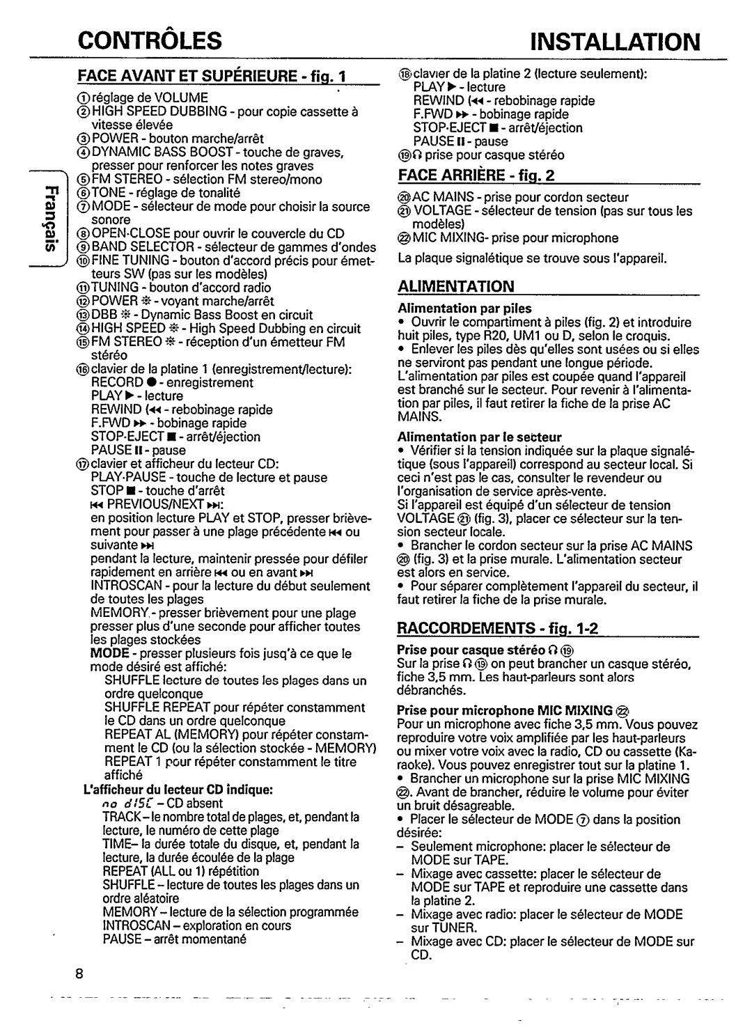 Philips AZ8320 manual 