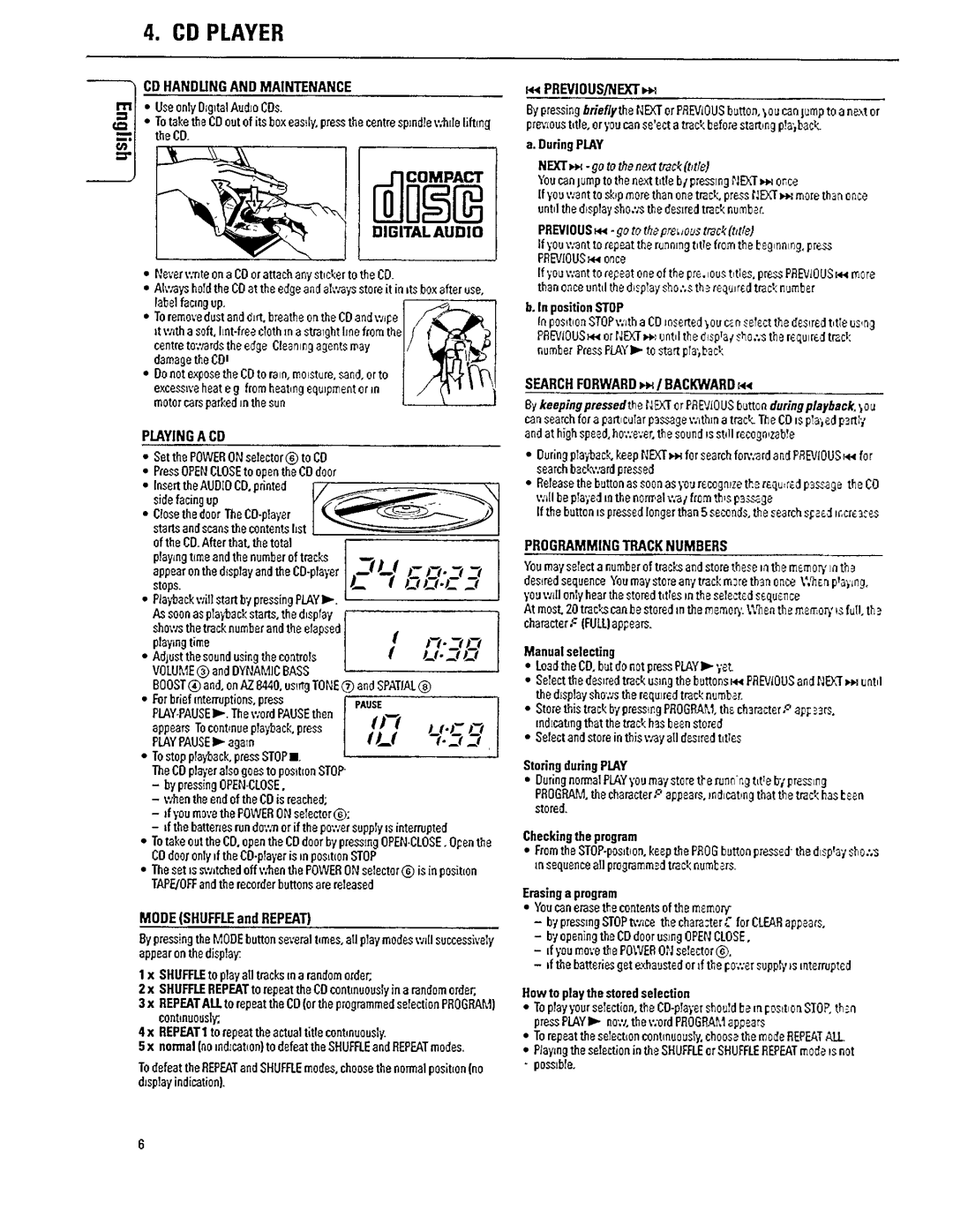 Philips AZ8440/05 manual 