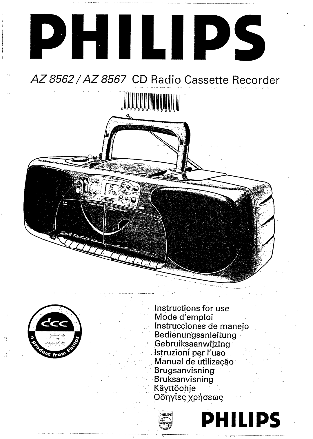 Philips AZ8567/05 manual 