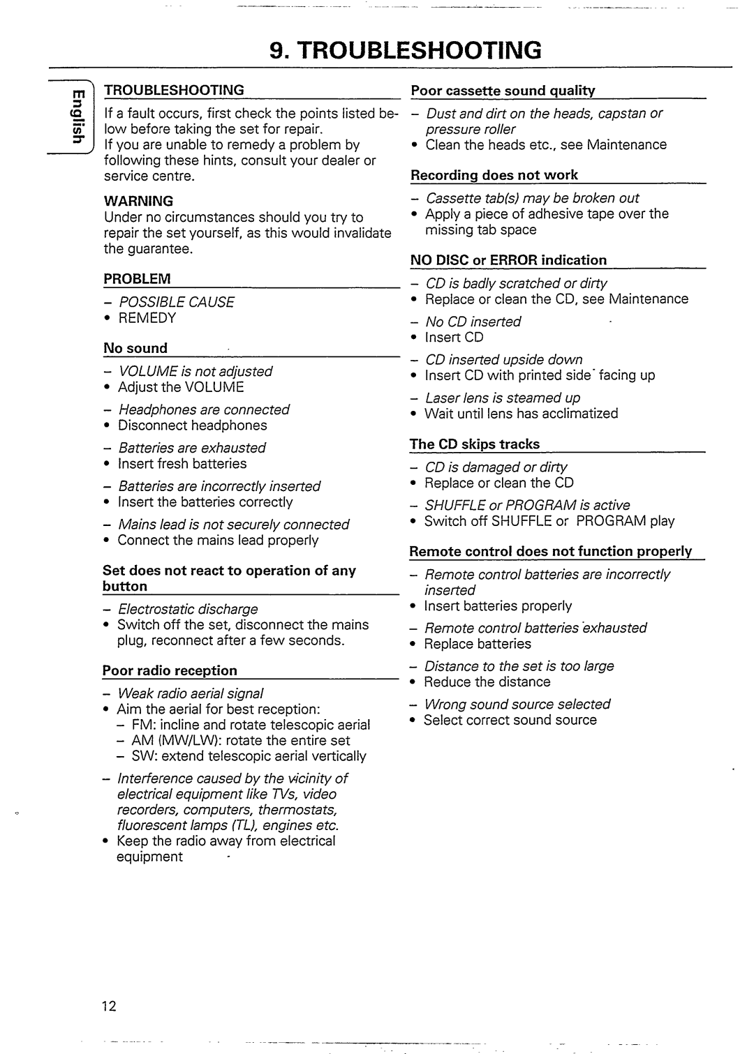 Philips AZ8567/05 manual 