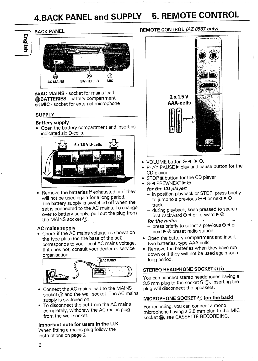 Philips AZ8567/05 manual 