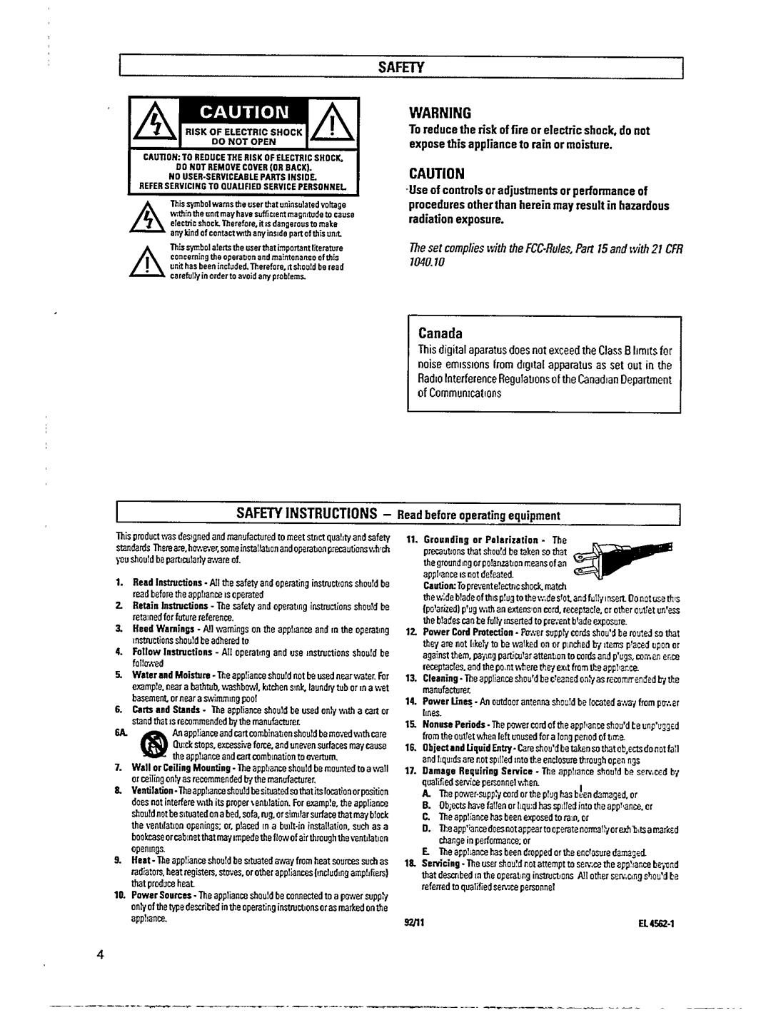 Philips AZ9350/05 manual 