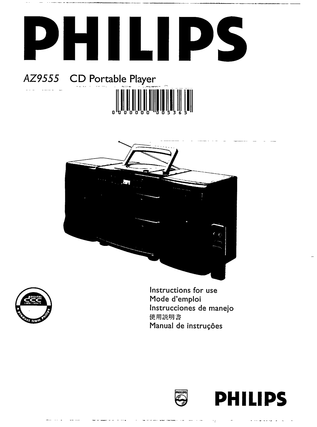 Philips AZ9555/00 manual 