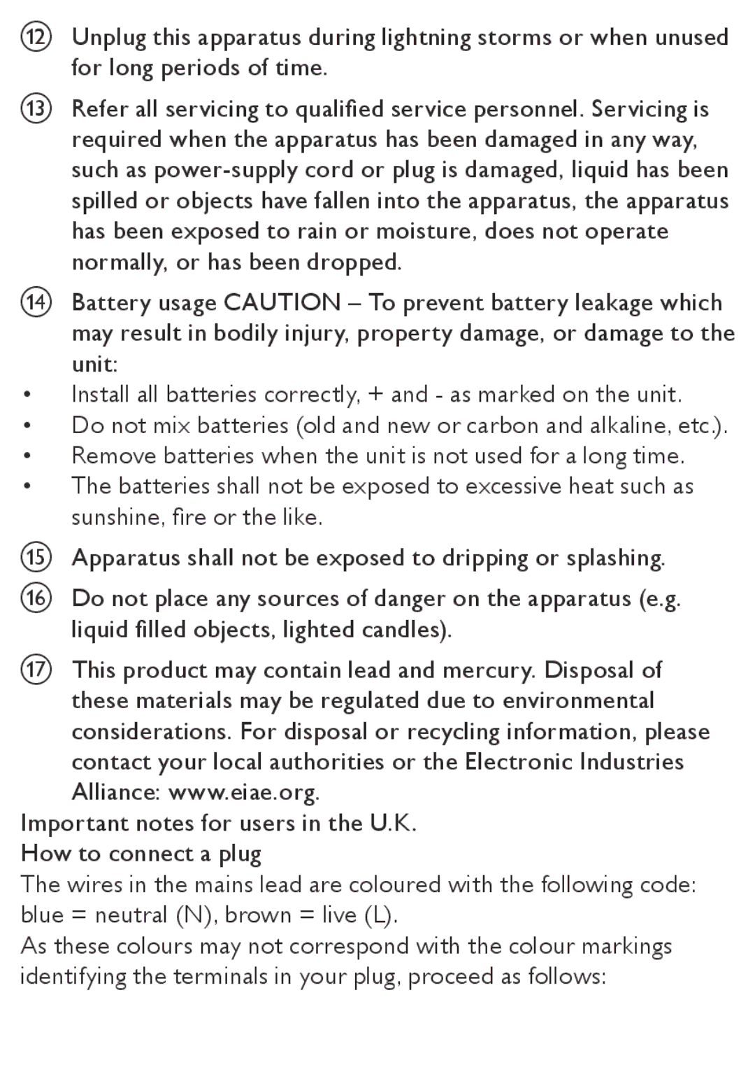 Philips AZD208/05 user manual Do not mix batteries old and new or carbon and alkaline, etc 