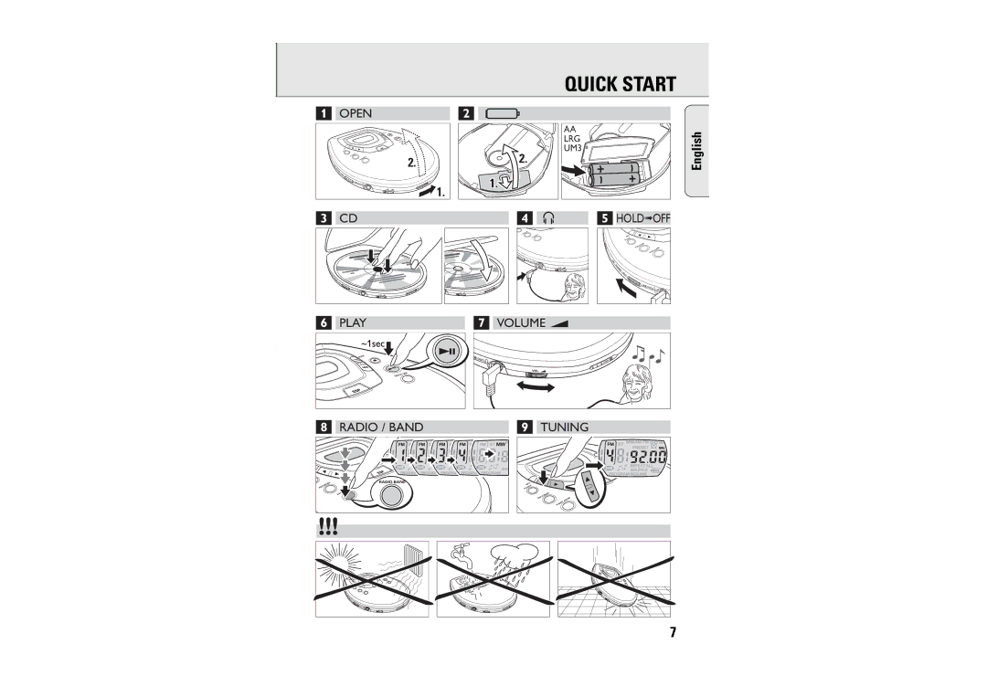 Philips AZT9230 manual Quick Start, Tuning 