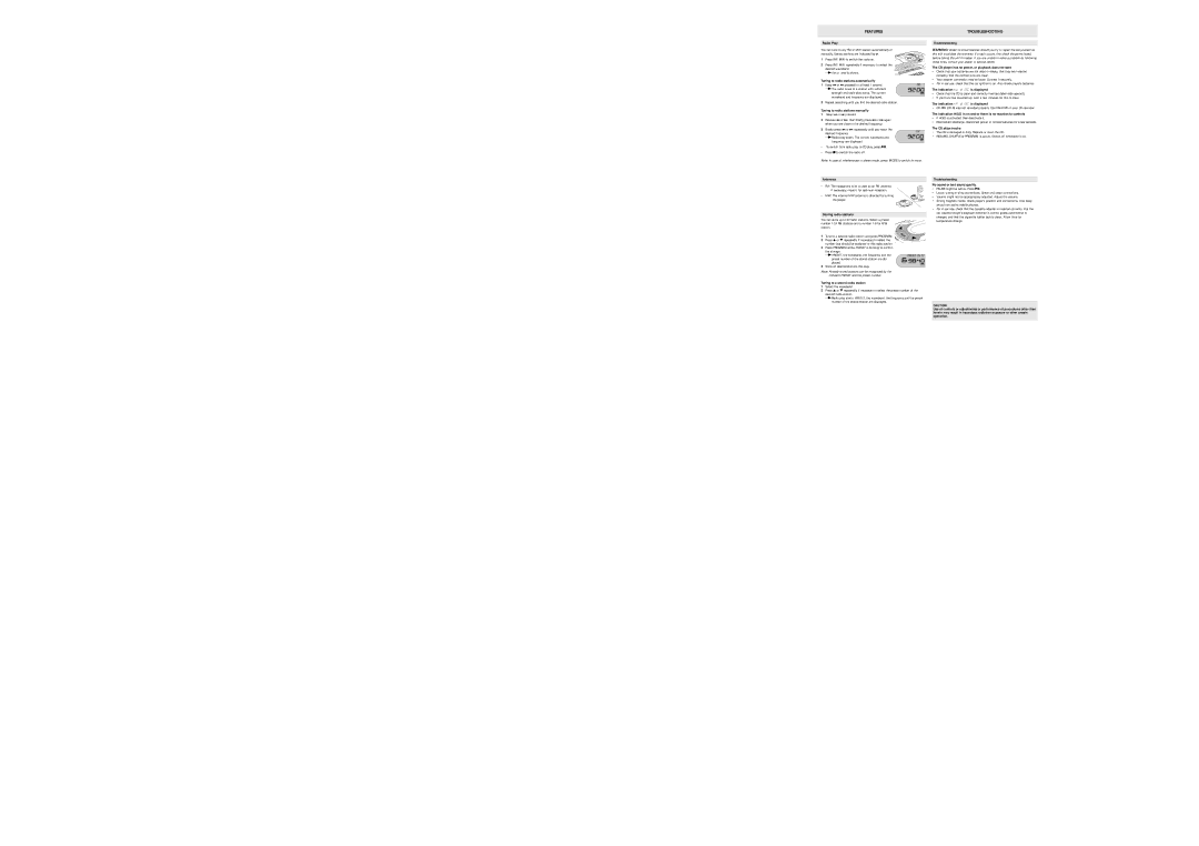 Philips AZT9500 warranty Troubleshooting 