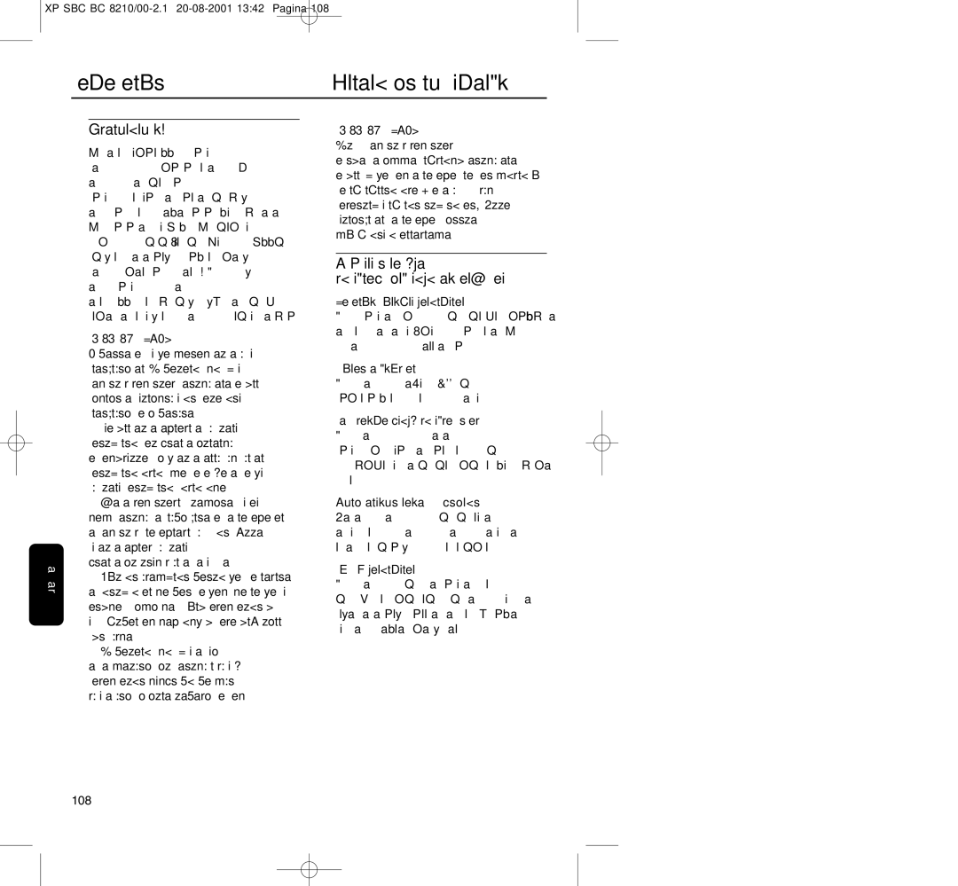 Philips BC8210 manual Bevezetés, Általános tudnivalók, Gratulálunk 