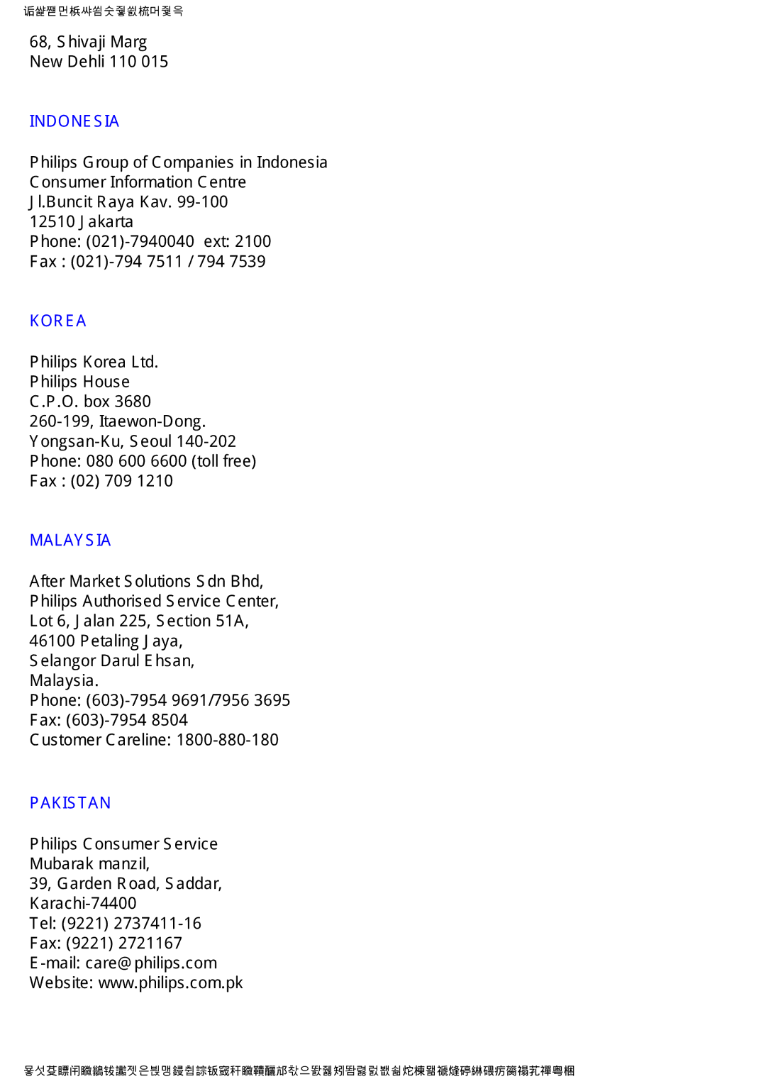 Philips BDL3221V manual 6KLYDML0DUJ, 3KLOLSV*URXSRI&RPSDQLHVLQ,QGRQHVLD, 3KLOLSV.RUHD/WG 3KLOLSV+RXVH 