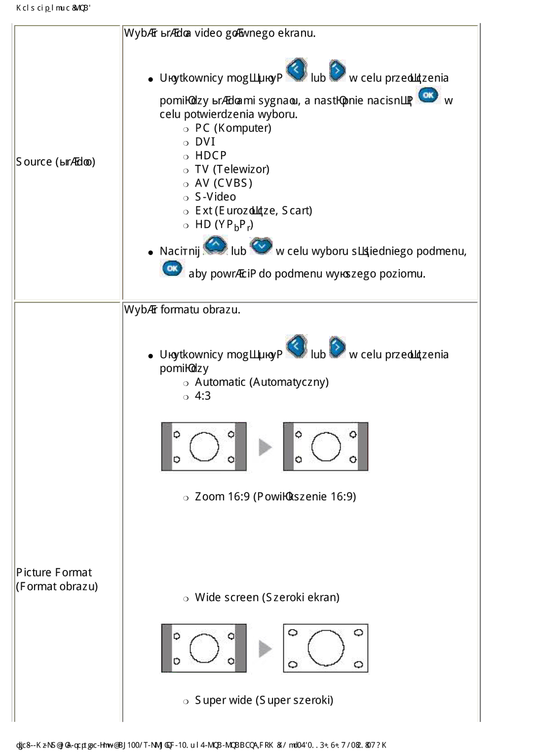 Philips BDL3221V manual $Xwrpdwlf$Xwrpdw\Fq\, =RRP3RZLĊNVHQLH 