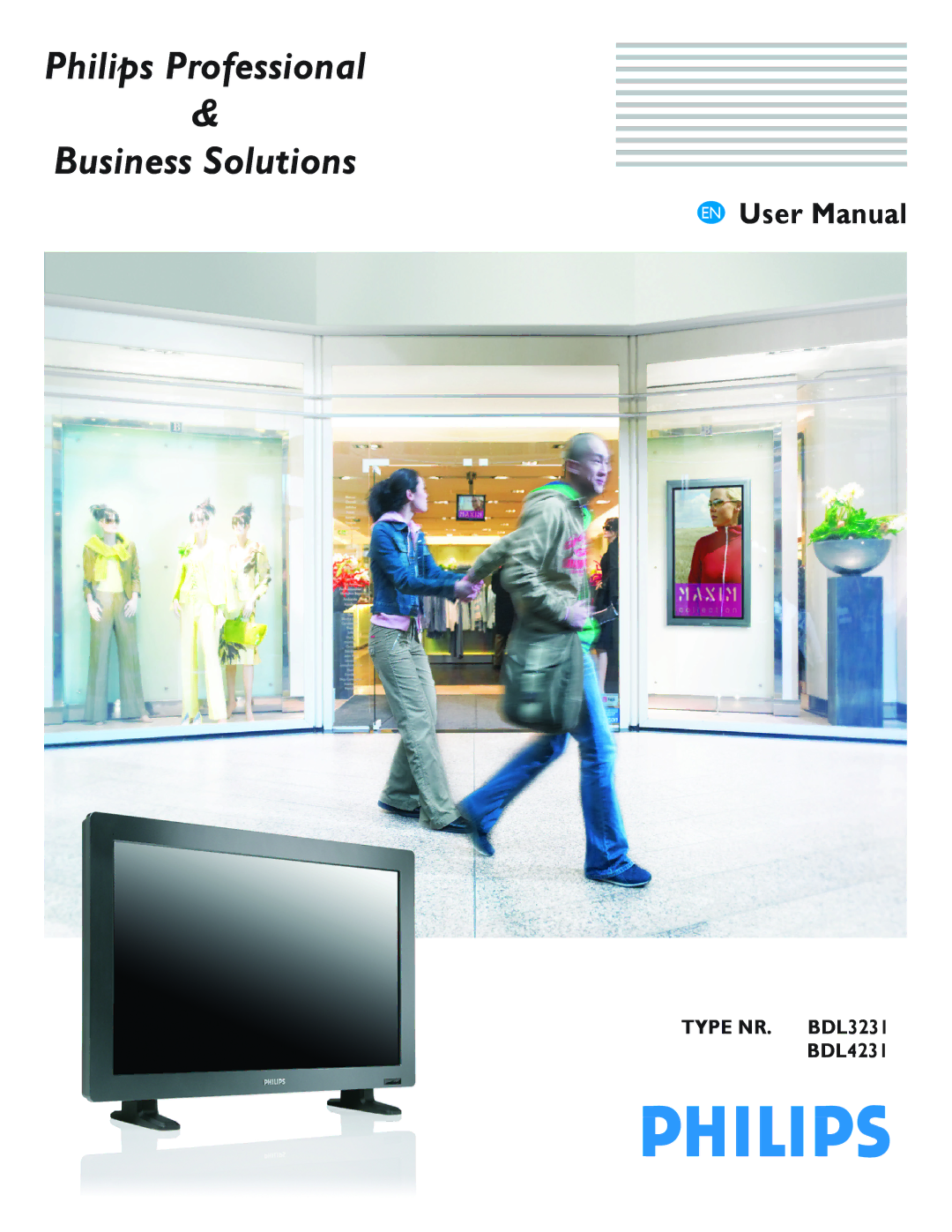 Philips BDL4231, BDL3231 user manual Philips Professional Business Solutions 