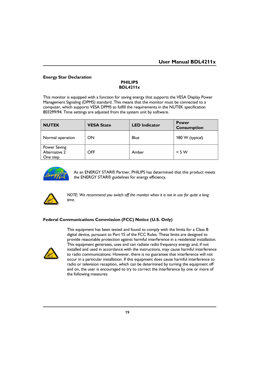 Philips BDL4211V, BDL4211C, BDL4211P user manual Philips, Nutek 