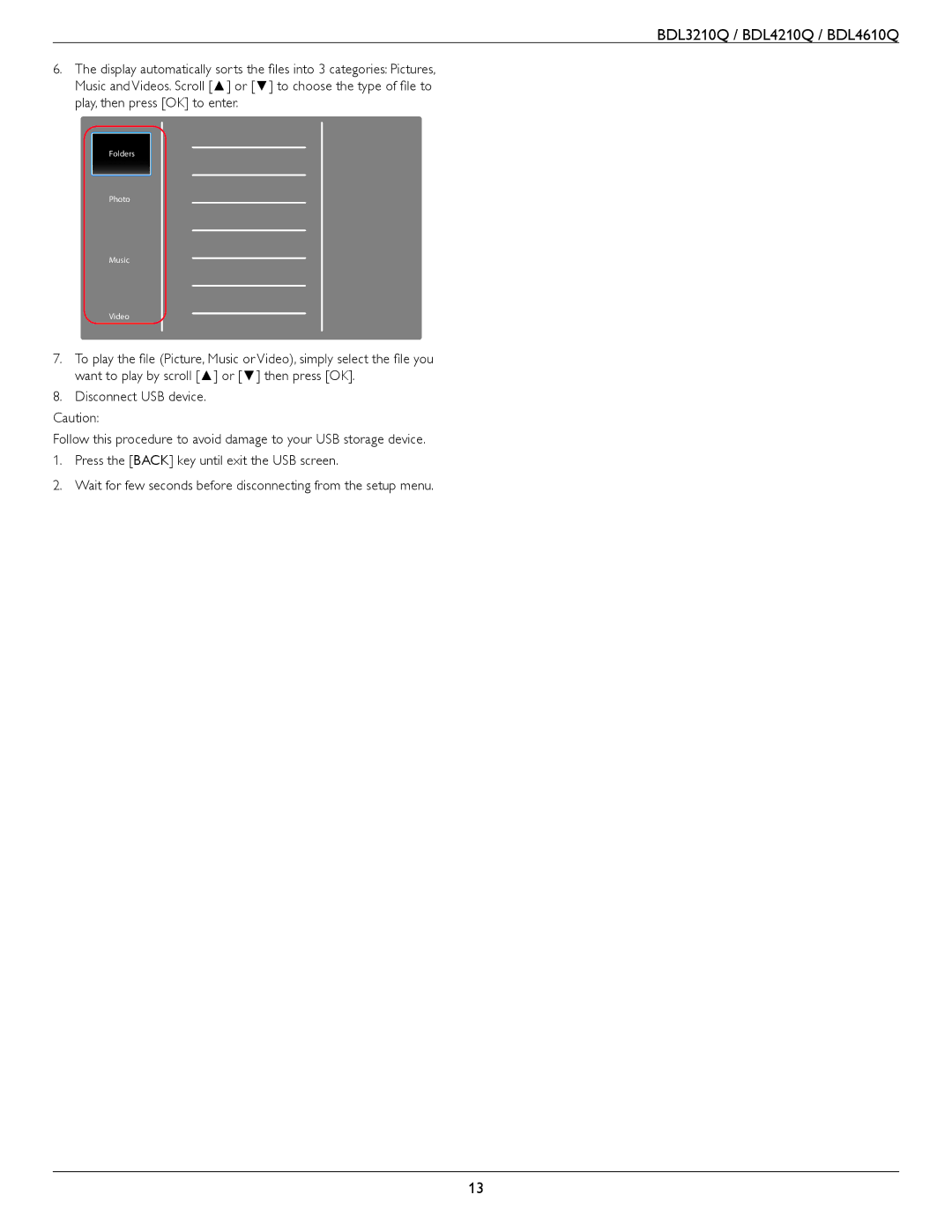 Philips user manual BDL3210Q / BDL4210Q / BDL4610Q 