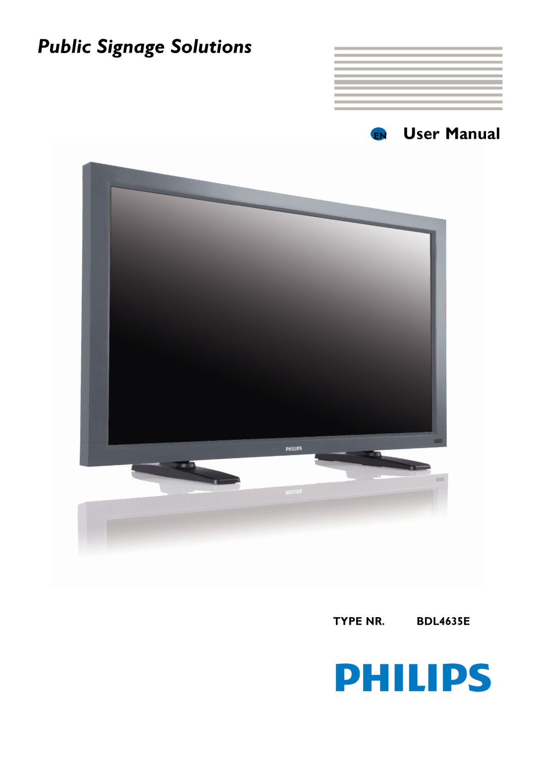 Philips BDL4635E/00 user manual Public Signage Solutions 