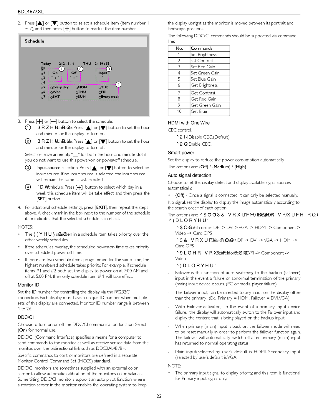 Philips BDL4677XL user manual Monitor ID, Hdmi with One Wire, Smart power, Auto signal detection 