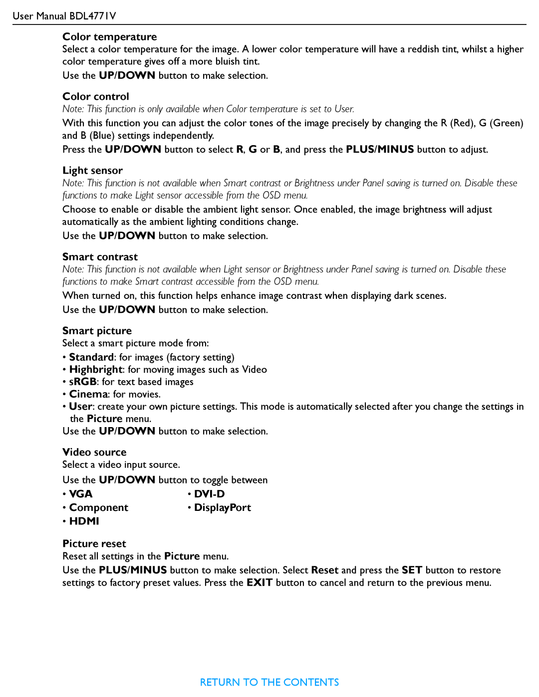 Philips BDL4771V user manual Hdmi 