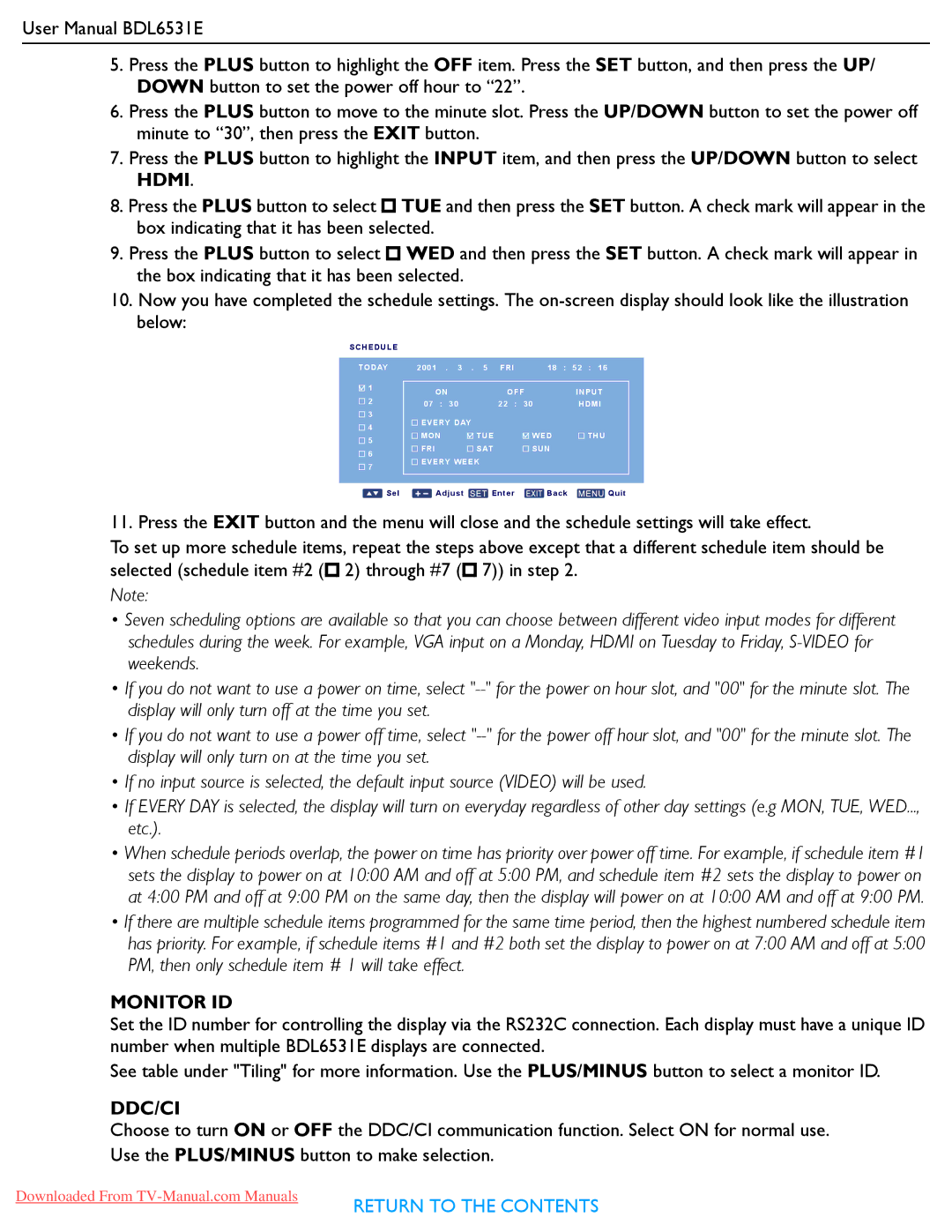 Philips BDL6531E user manual Monitor ID, Ddc/Ci 