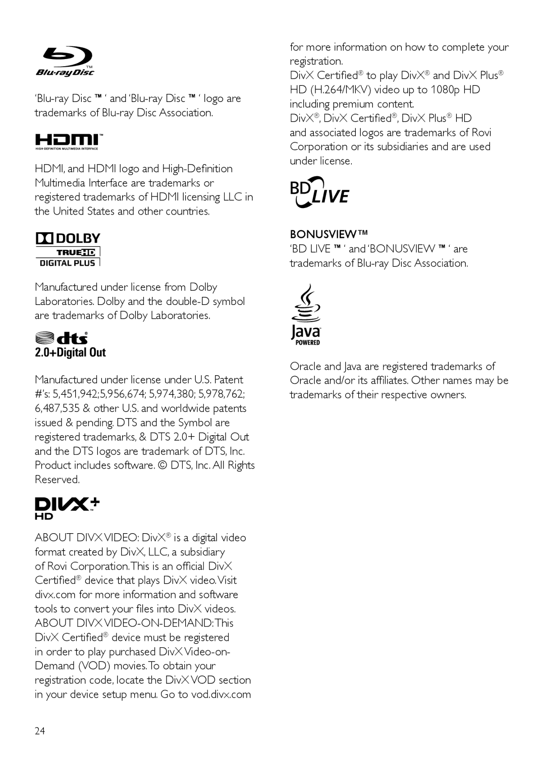 Philips BDP2100 user manual Bonusview 