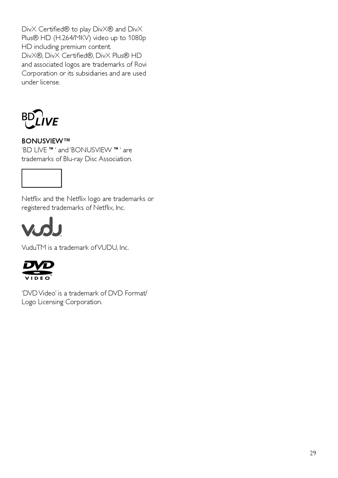 Philips BDP2105/F7 user manual Bonusview 