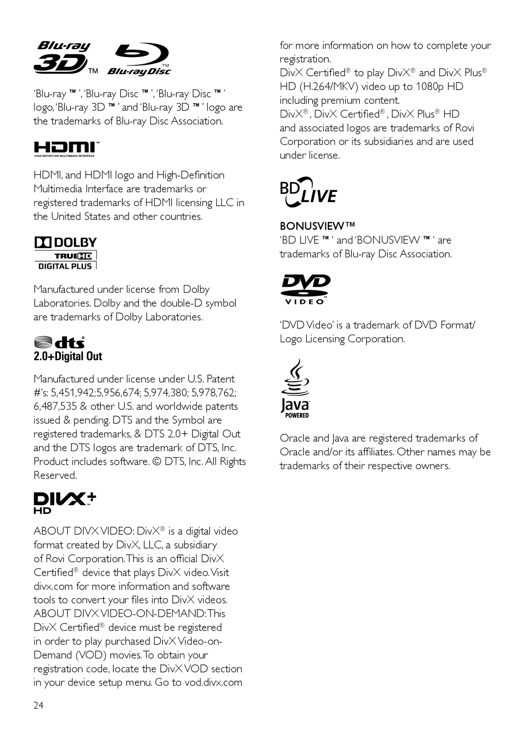 Philips BDP2180 user manual Bonusview 