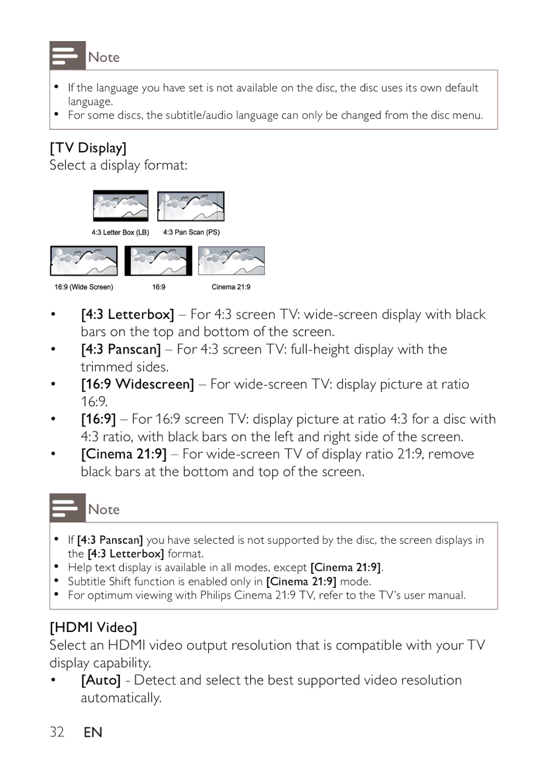 Philips BDP2500 user manual 32 EN 