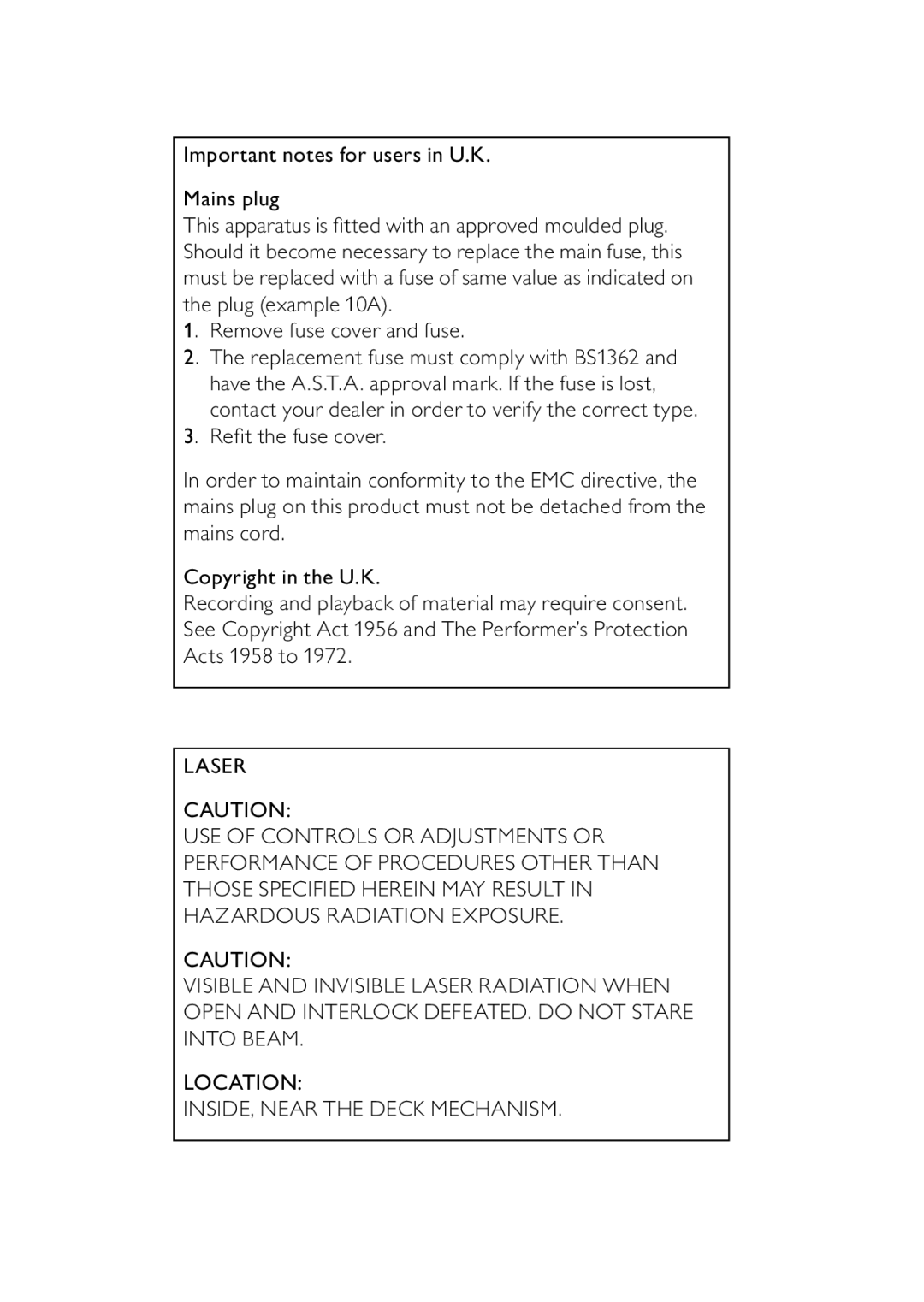 Philips BDP2500/12 user manual Laser 