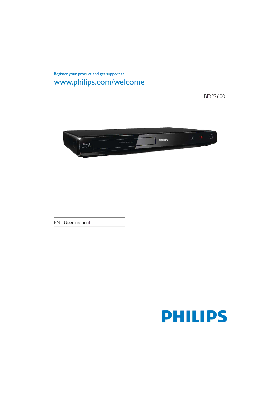 Philips BDP2600 user manual 