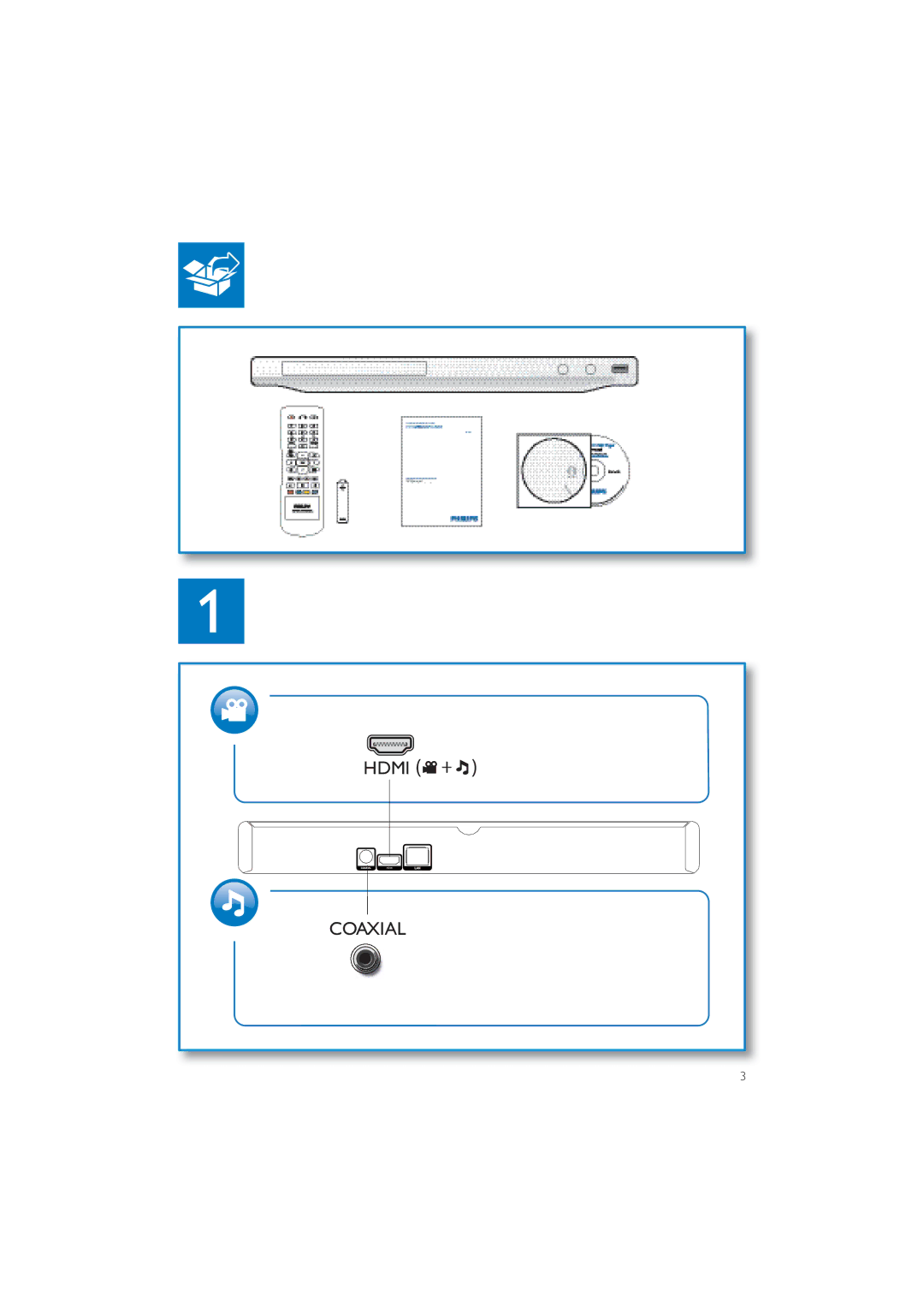 Philips BDP2600 user manual Coaxial 