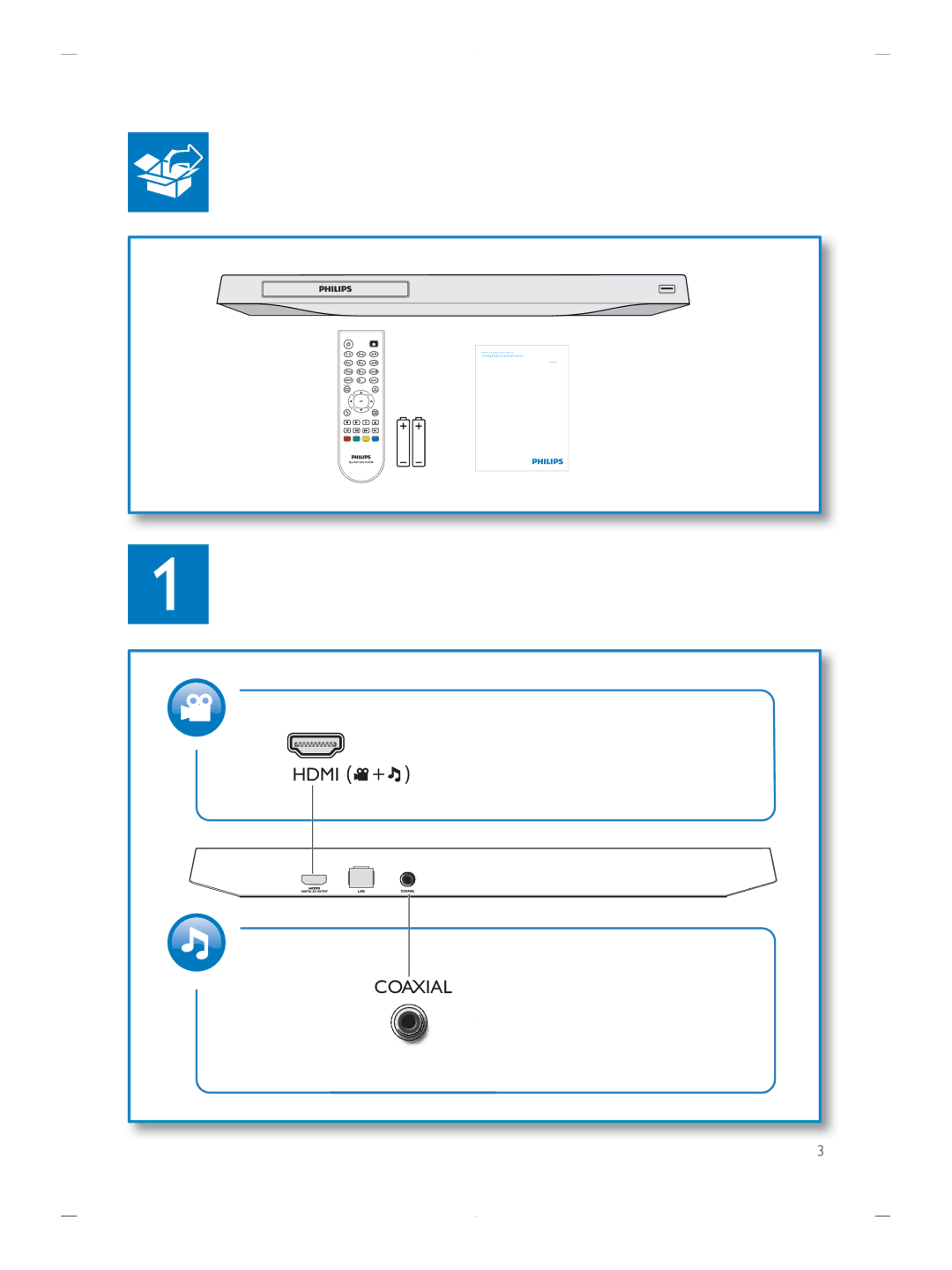 Philips BDP2900 user manual Coaxial 