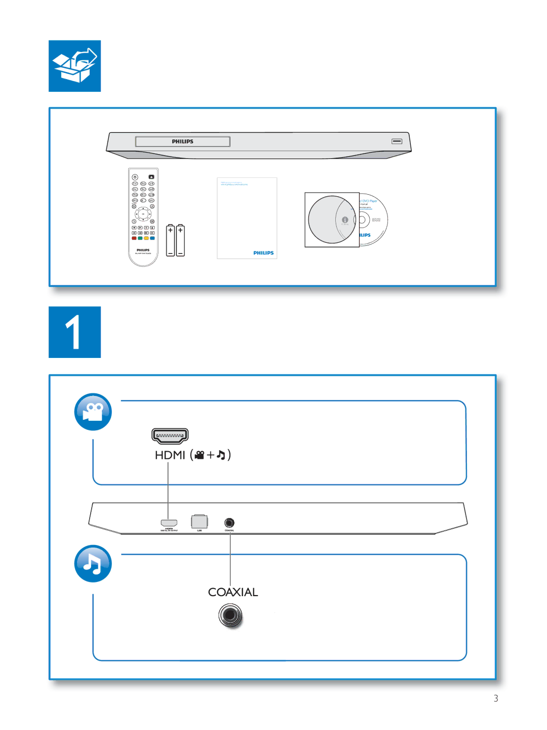 Philips BDP2930 user manual Coaxial 