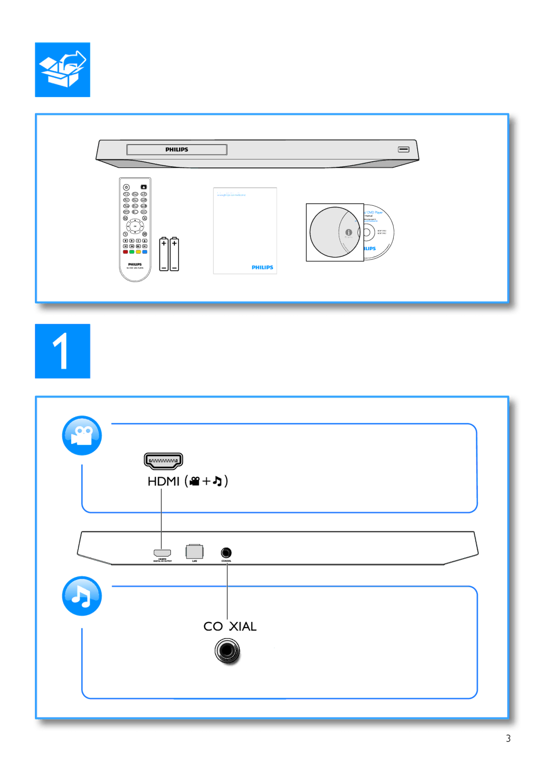 Philips BDP2982, BDP2980 user manual Coaxial 