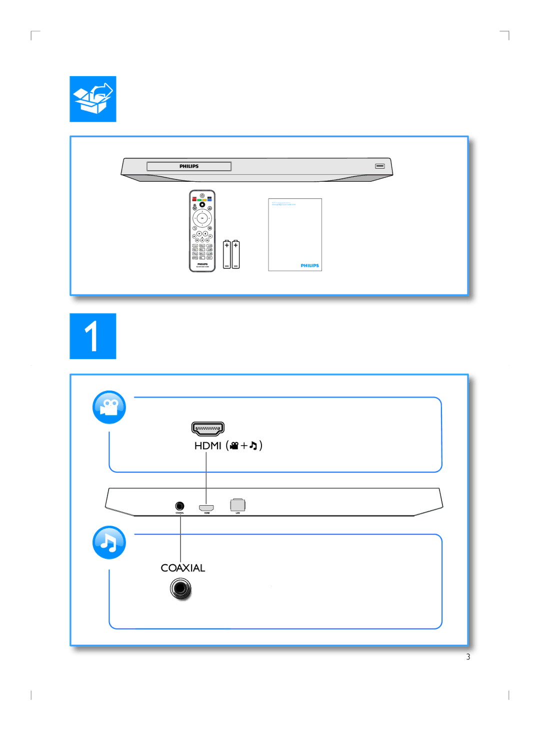 Philips BDP2985 user manual Coaxial 