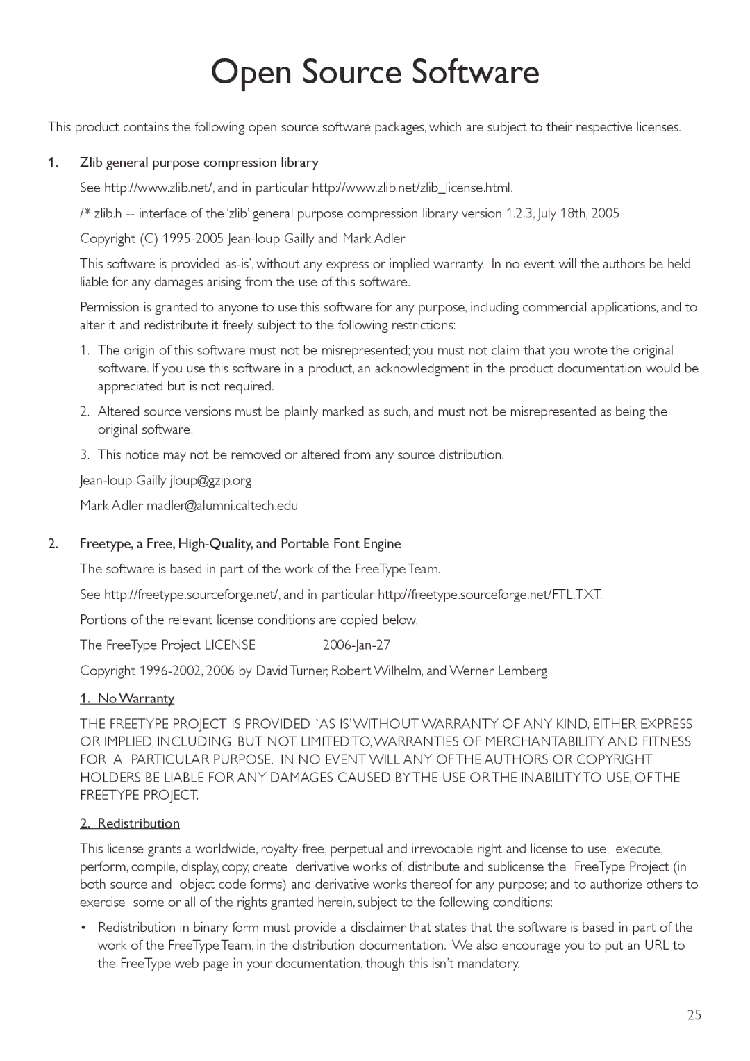 Philips BDP3000/12 user manual Open Source Software, Redistribution 